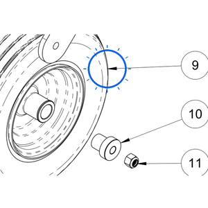 EcoLawn C-0057 Wheel (Turf Saver Tire and Rim) 13 X 5 — Wheels Assembly replacement part for ECO75 top dresser