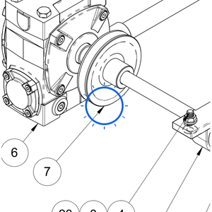 EcoLawn C-0058 Pulley Ma 43 3/4 - I.d. 1 3/8" — Drive Assembly replacement part for ECO75 top dresser