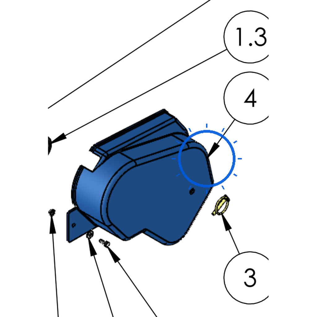 EcoLawn C-0152-01 Conveyor (Clutch) Belt Guard ECO250 replacement part for ECO250 series top dressers