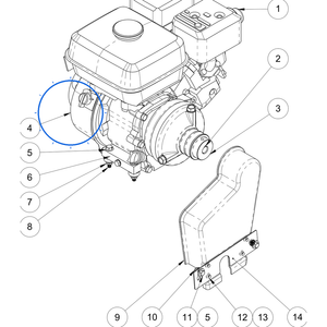 EcoLawn C-0157 Vanguard Motor 6.5HP — Motor Assembly replacement part for ECO150 top dresser