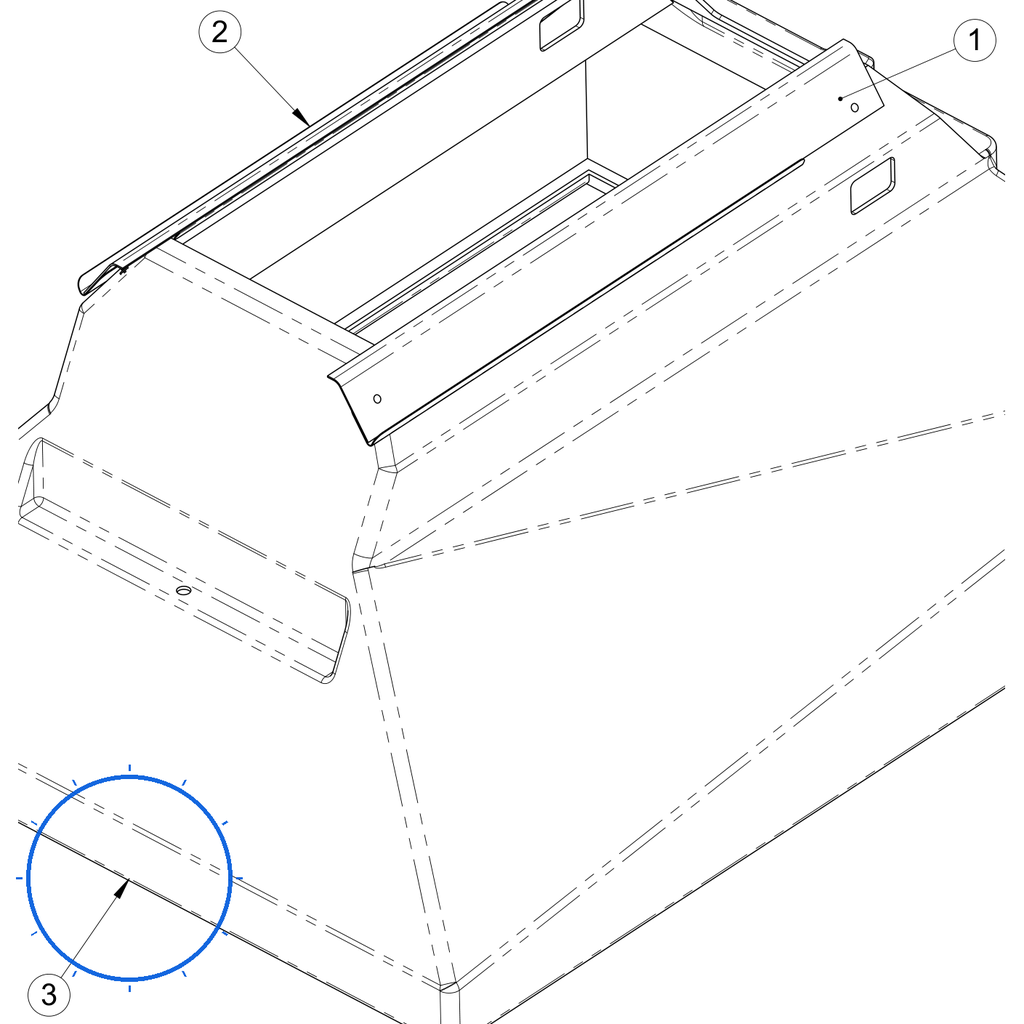 EcoLawn C-0239 Hopper ECO-200 — Hopper and Flap Assembly replacement part for ECO200 top dresser