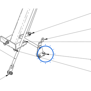 EcoLawn D-0070 Feed Trap-Support Lever-ECO 200 — Frame Assembly replacement part for ECO Series top dressers