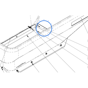 EcoLawn D-0184 Short Flap Clip (B1200COS 350MM X 60MM) — Hopper Assembly replacement part for ECO Series top dressers