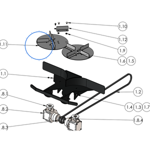 EcoLawn D-0200 Adjustable Disc Plate replacement part for ECO250-S (2025+), ECO250 (2025+), and ECO50-S top dressers