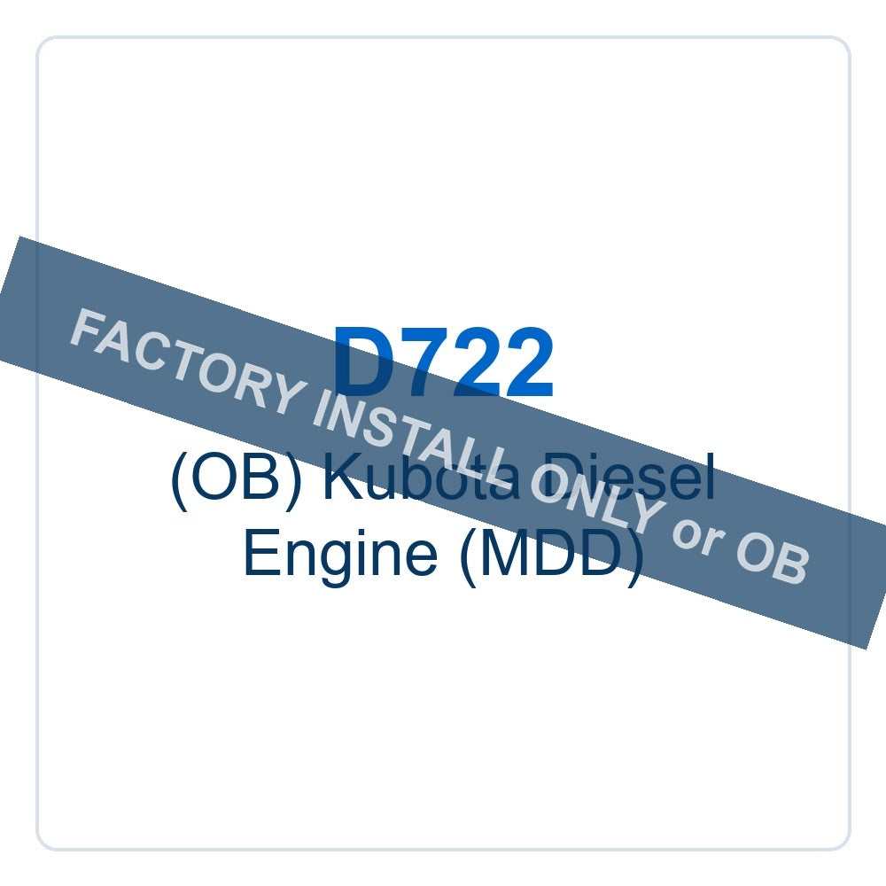 Walker Part # D722 : (OB) Kubota Diesel Engine (MDD)