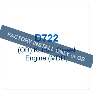 Walker Part # D722 : (OB) Kubota Diesel Engine (MDD)