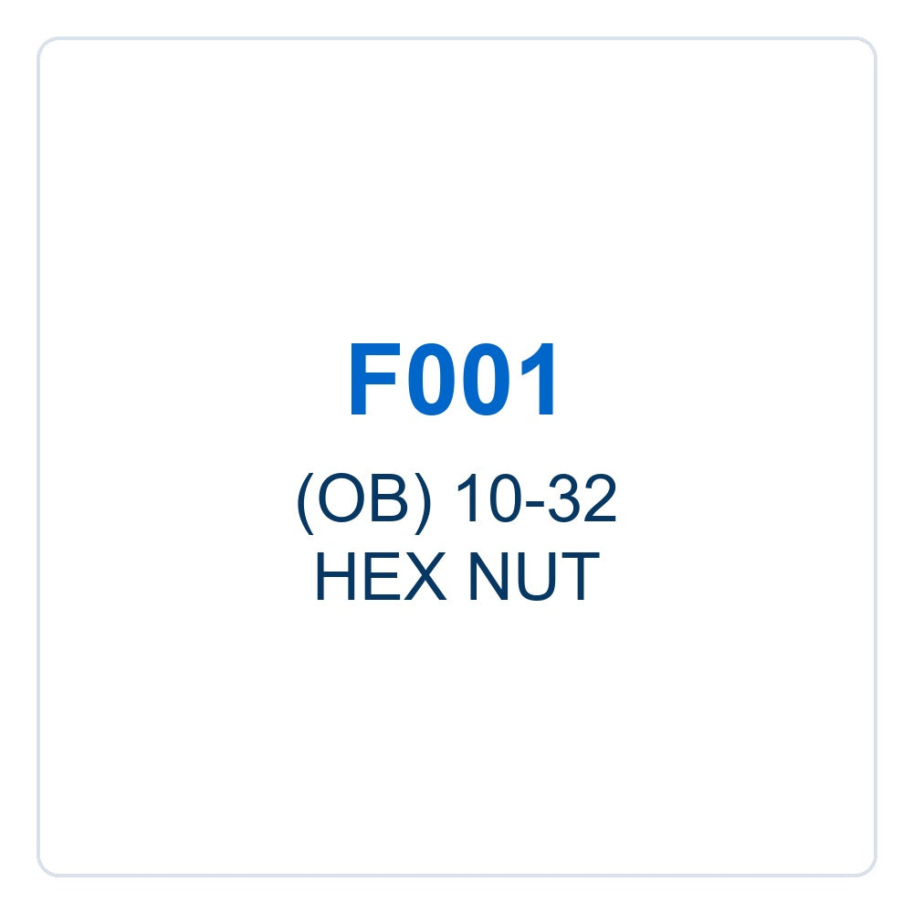 Walker Part # F001 : (OB) 10-32 HEX NUT
