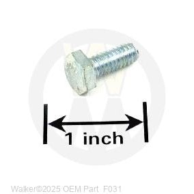 Walker Part # F031 : 1/4-20x5/8 HEX BOLT