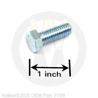 Walker Part # F038 : 3/8-16x1 HEX BOLT