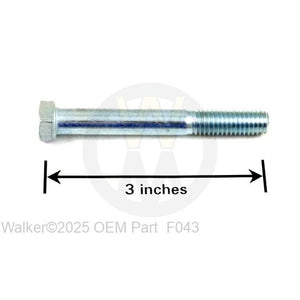 Walker Part # F043 : 3/8-16x3 HEX BOLT