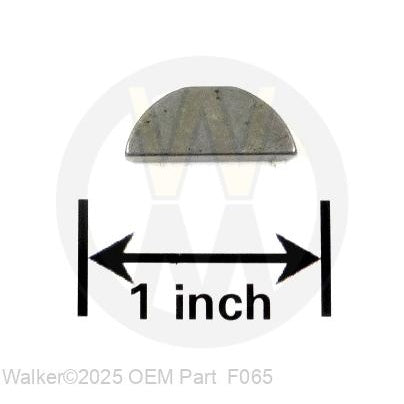 Walker Part # F065 : 3/16x3/4 WOODRUFF KEY (#10)