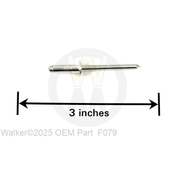Walker Part # F079 : A/A66D ALUMINUM POP RIVET