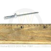 Walker Part # F081 : A/A45D ALUMINUM POP RIVET
