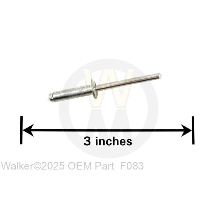 Walker Part # F083 : A/A68D ALUMINUM POP RIVET