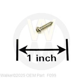 Walker Part # F099 : #2X3/8 PPSM SCREW/SS