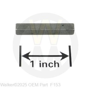 Walker Part # F153 : 3/16x3/16x1-1/4 KEY