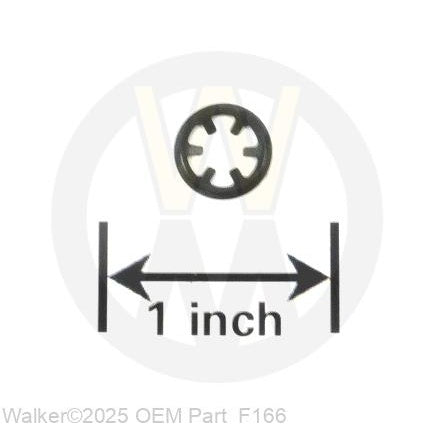 Walker Part # F166 : RETAINER RING
