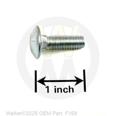 Walker Part # F169 : 5/16-18x1 CARRIAGE BOLT