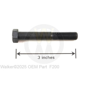 Walker Part # F200 : 7/16-20x3 GRADE 8 BOLT