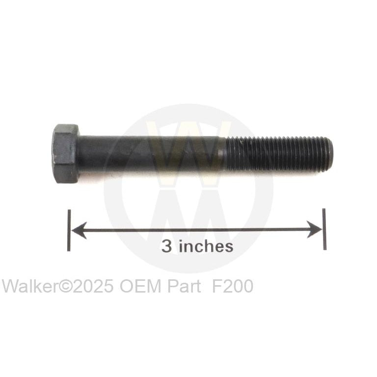 Walker Part # F200 : 7/16-20x3 GRADE 8 BOLT