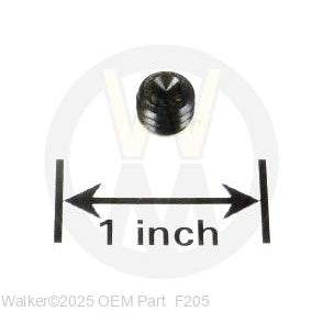 Walker Part # F205 : 5/16-18x1/4 SET SCREW, KNURL POINT