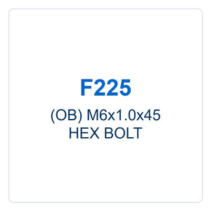Walker Part # F225 : (OB) M6x1.0x45 HEX BOLT