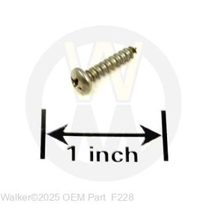 Walker Part # F228 : #6x1/2 PPHSSM SCREW, SS