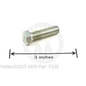 Walker Part # F239 : 7/16-14x1-1/2 HEX BOLT