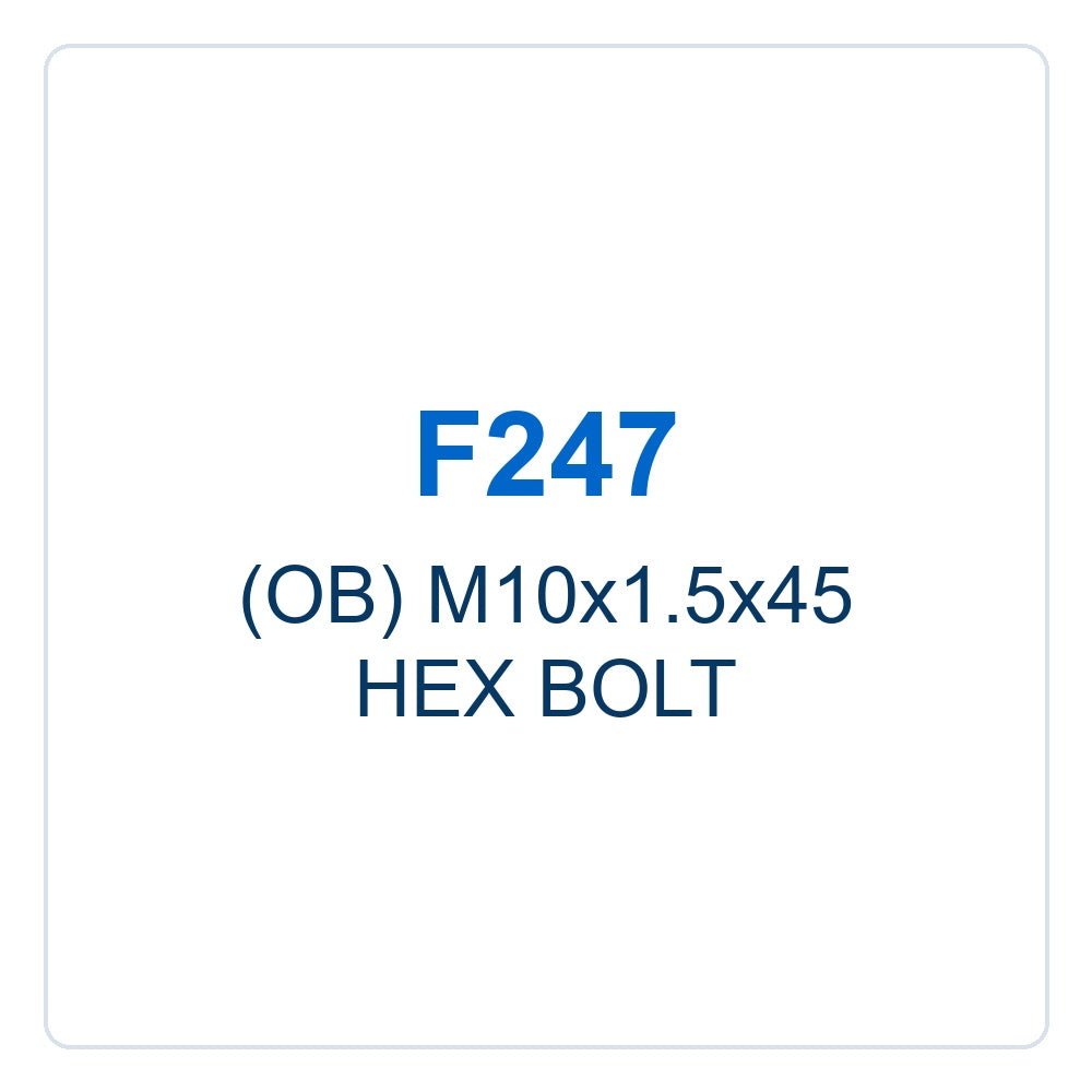 Walker Part # F247 : (OB) M10x1.5x45 HEX BOLT
