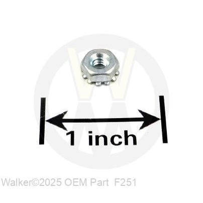 Walker Part # F251 : 6-32 KEPS NUT