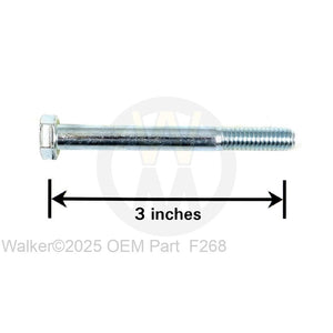 Walker Part # F268 : 5/16-18x3 HEX BOLT