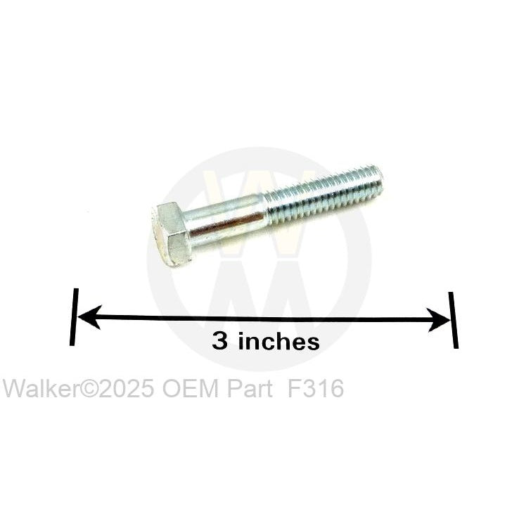 Walker Part # F316 : 5/16-18x1-3/4 HEX BOLT