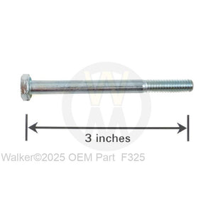 Walker Part # F325 : 1/4-20x3 HEX BOLT