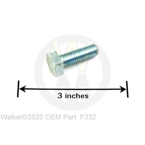 Walker Part # F332 : M10X1.5X30 HEX BOLT