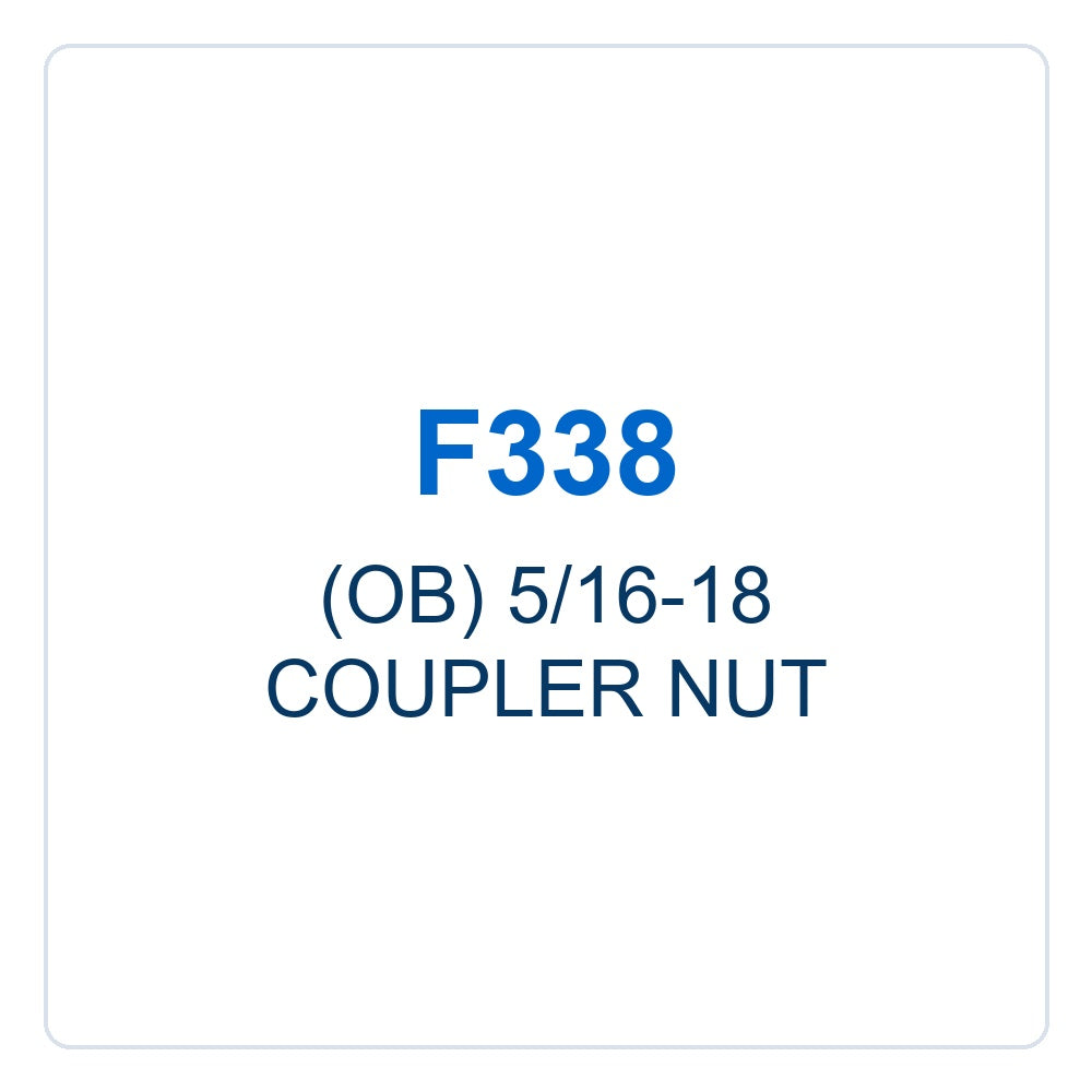 Walker Part # F338 : (OB) 5/16-18 COUPLER NUT