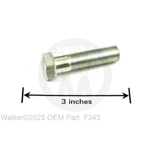 Walker Part # F343 : 1/2-20 X2 HEX BOLT