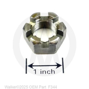 Walker Part # F344 : 3/4-16 SLOTTED HEX NUT