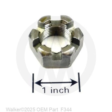 Walker Part # F344 : 3/4-16 SLOTTED HEX NUT