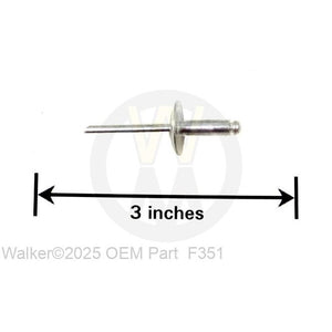 Walker Part # F351 : ALUMINUM POP RIVET