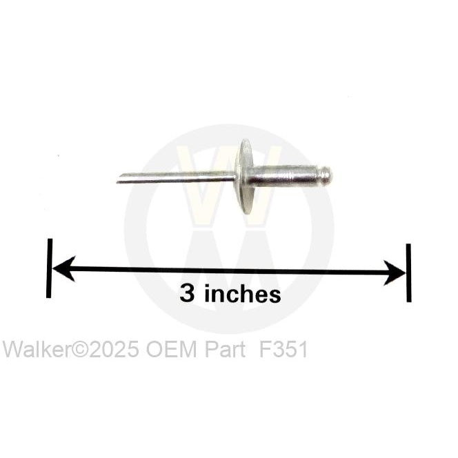 Walker Part # F351 : ALUMINUM POP RIVET