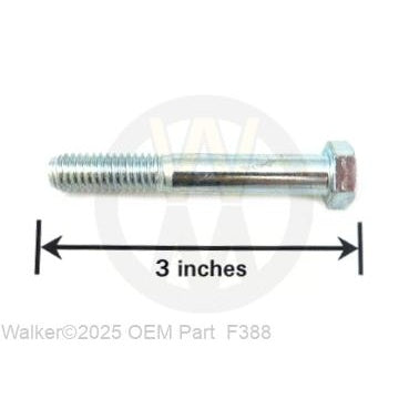 Walker Part # F388 : 3/8-16X2-1/2 HEX BOLT