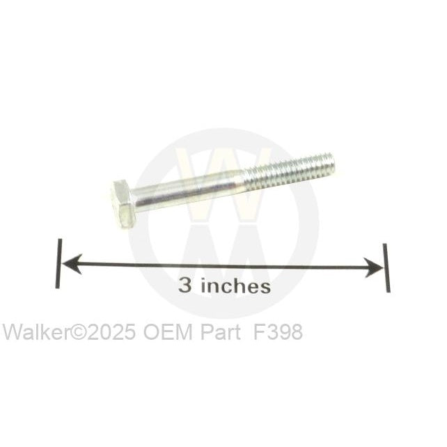 Walker Part # F398 : 1/4-20X2 HEX BOLT