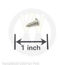 Walker Part # F443 : #6X3/8 PPHSMS, SS
