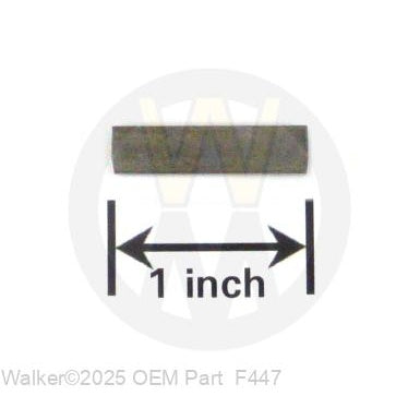 Walker Part # F447 : 1/4X1/4X1 KEY