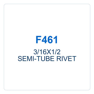 Walker Part # F461 : 3/16X1/2 SEMI-TUBE RIVET