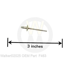 Walker Part # F463 : 1/8' ALUMINUM RIVET