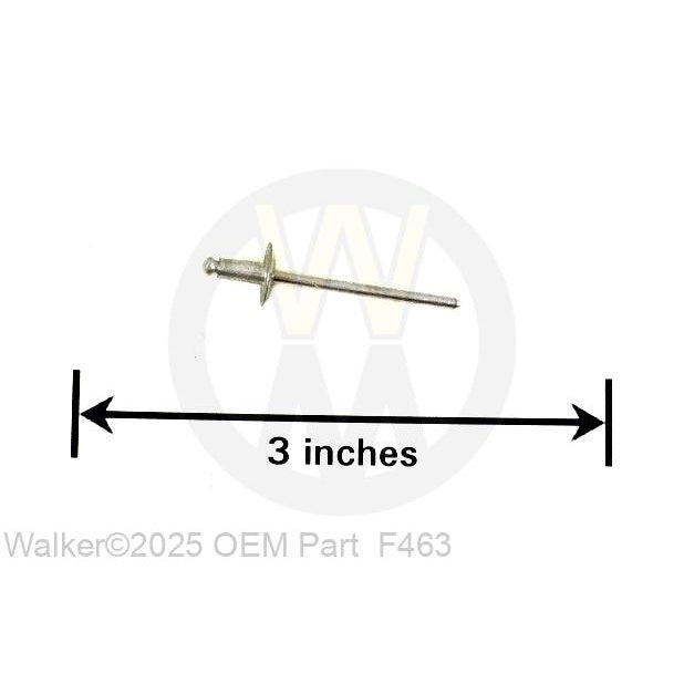 Walker Part # F463 : 1/8' ALUMINUM RIVET