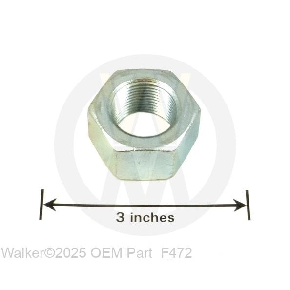 Walker Part # F472 : 1X14 LH HEX NUT