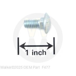 Walker Part # F477 : 1/4-20X5/8 CARRIAGE BOLT