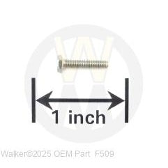 Walker Part # F509 : 4-40x1/2 Hex Head SS